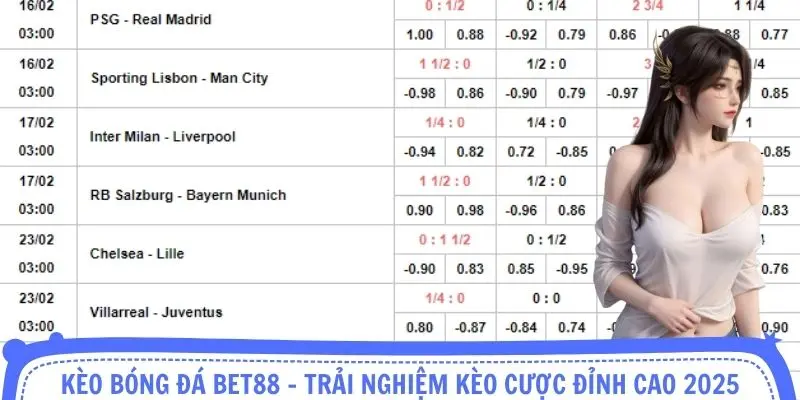 kèo bóng đá bet88